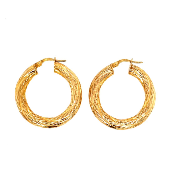 Pre Owned 9ct Hoop Earrings ZL854 Pre Owned 9ct Hoop Earrings ZL854
