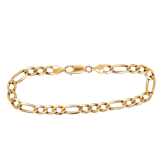 Pre Owned 9ct Figaro Bracelet ZL856 Pre Owned 9ct Figaro Bracelet ZL856