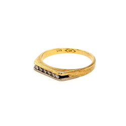 Pre Owned 14ct Two Tone Diamond Eternity Ring ZL913 