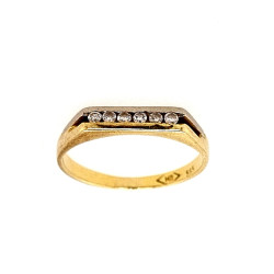 Pre Owned 14ct Two Tone Diamond Eternity Ring ZL913 