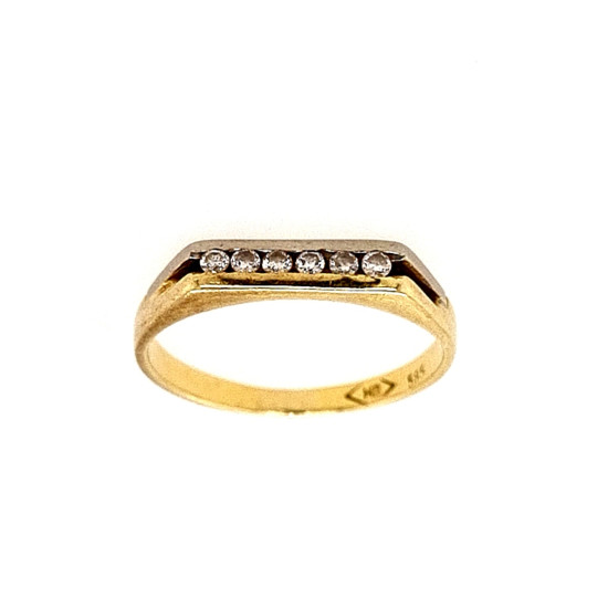 Pre Owned 14ct Two Tone Diamond Eternity Ring ZL913 