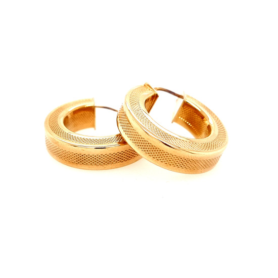Pre Owned 9ct Chuncky Hoop Earrings ZM684 Pre Owned 9ct Chuncky Hoop Earrings ZM684
