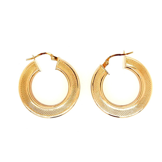 Pre Owned 9ct Chuncky Hoop Earrings ZM684 Pre Owned 9ct Chuncky Hoop Earrings ZM684