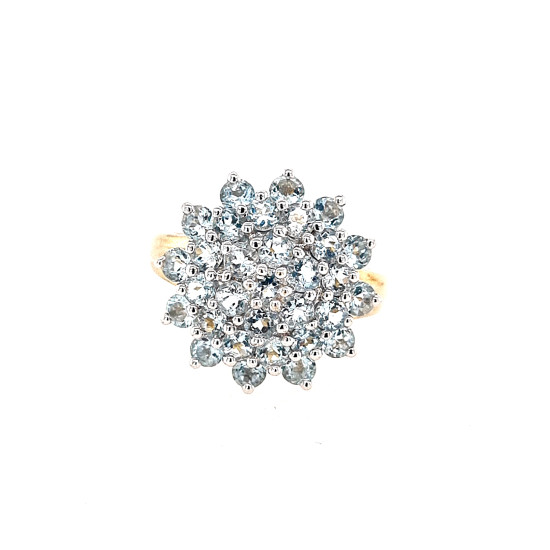 Pre Owned 9ct CZ cluster Ring ZM932 Pre Owned 9ct CZ cluster Ring ZM932