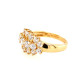 Pre Owned 14ct 3 Row CZ Ring ZN42