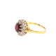 Pre Owned 18ct Garnet and Diamond Cluster Ring ZK156 Pre Owned 18ct Garnet and Diamond Cluster Ring ZK156
